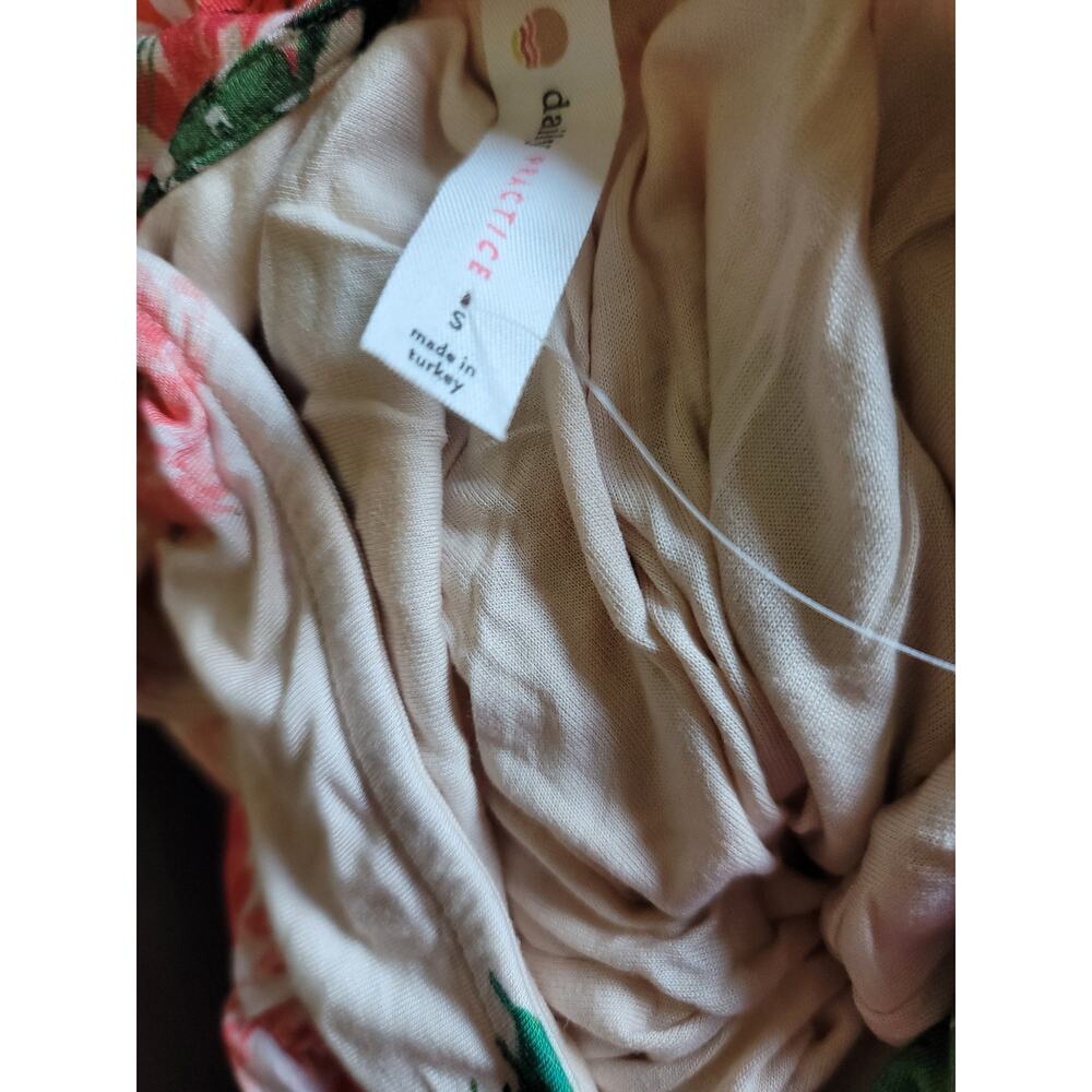 Anthropologie Floral Cream Shirred Mini Dress - New - Small - Picture 4 of 6